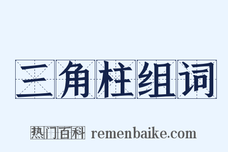 三角柱组词是什么意思的图片